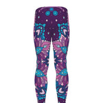 Purple And Blue Mandala Print Men's leggings