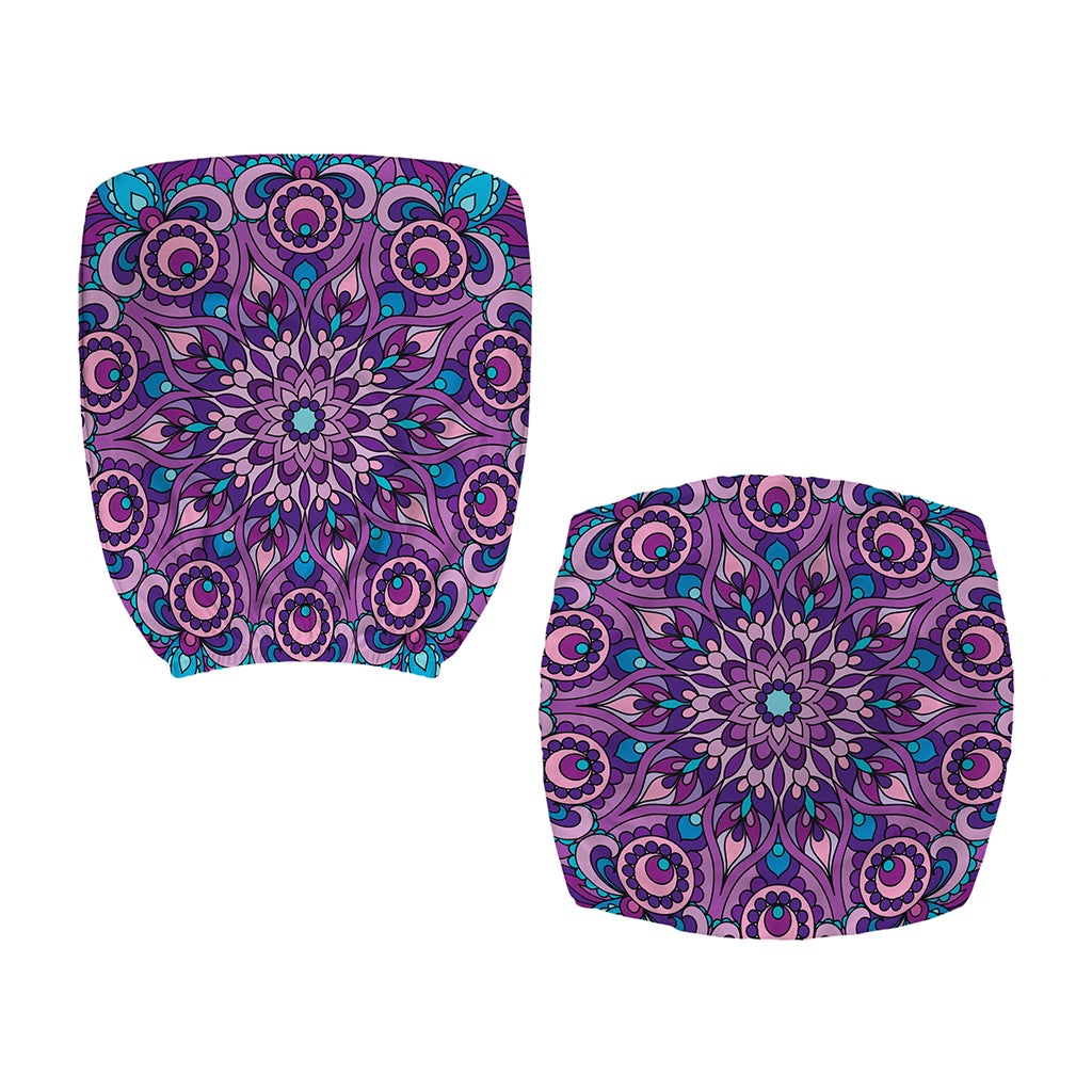 Purple And Blue Mandala Print Office Chair Cover