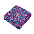 Purple And Blue Mandala Print Outdoor Seat Cushion Cover