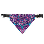 Purple And Blue Mandala Print Over The Collar Dog Bandana