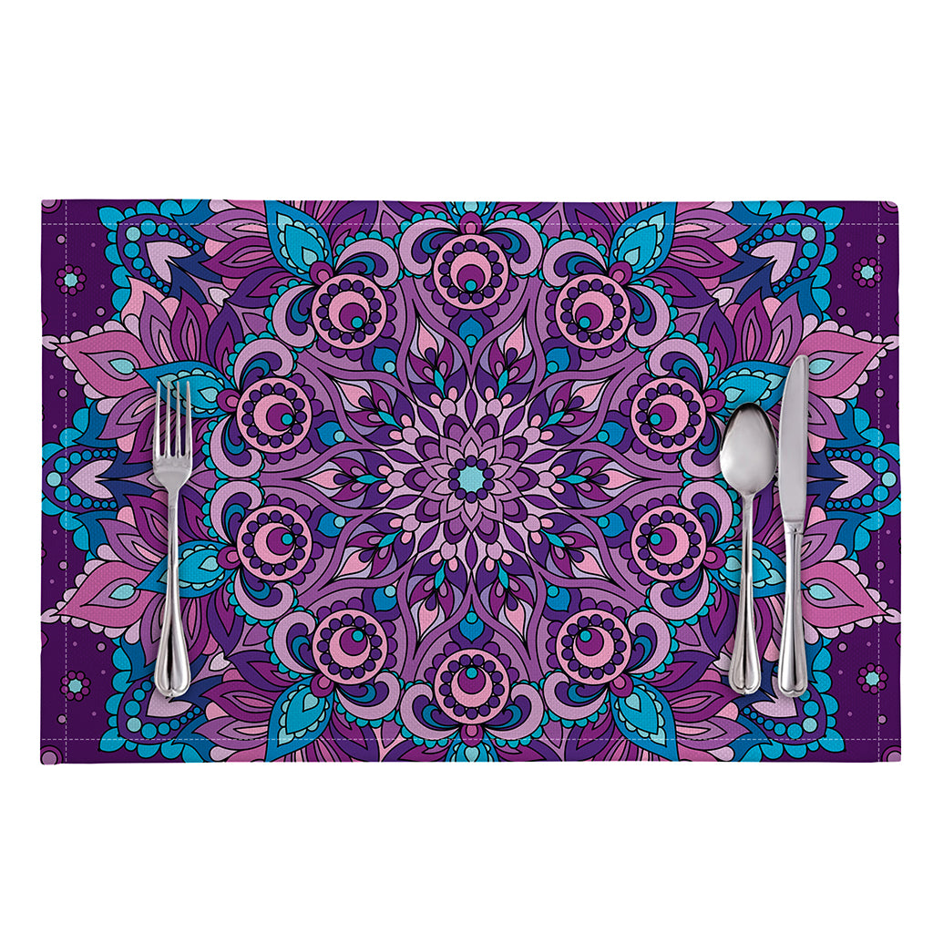 Purple And Blue Mandala Print Placemat
