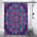 Purple And Blue Mandala Print Premium Shower Curtain