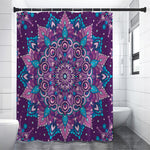 Purple And Blue Mandala Print Premium Shower Curtain