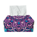 Purple And Blue Mandala Print Rectangle Tissue Box Cover