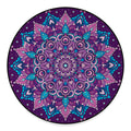 Purple And Blue Mandala Print Round Floor Mat