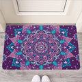 Purple And Blue Mandala Print Rubber Doormat