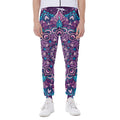 Purple And Blue Mandala Print Joggers