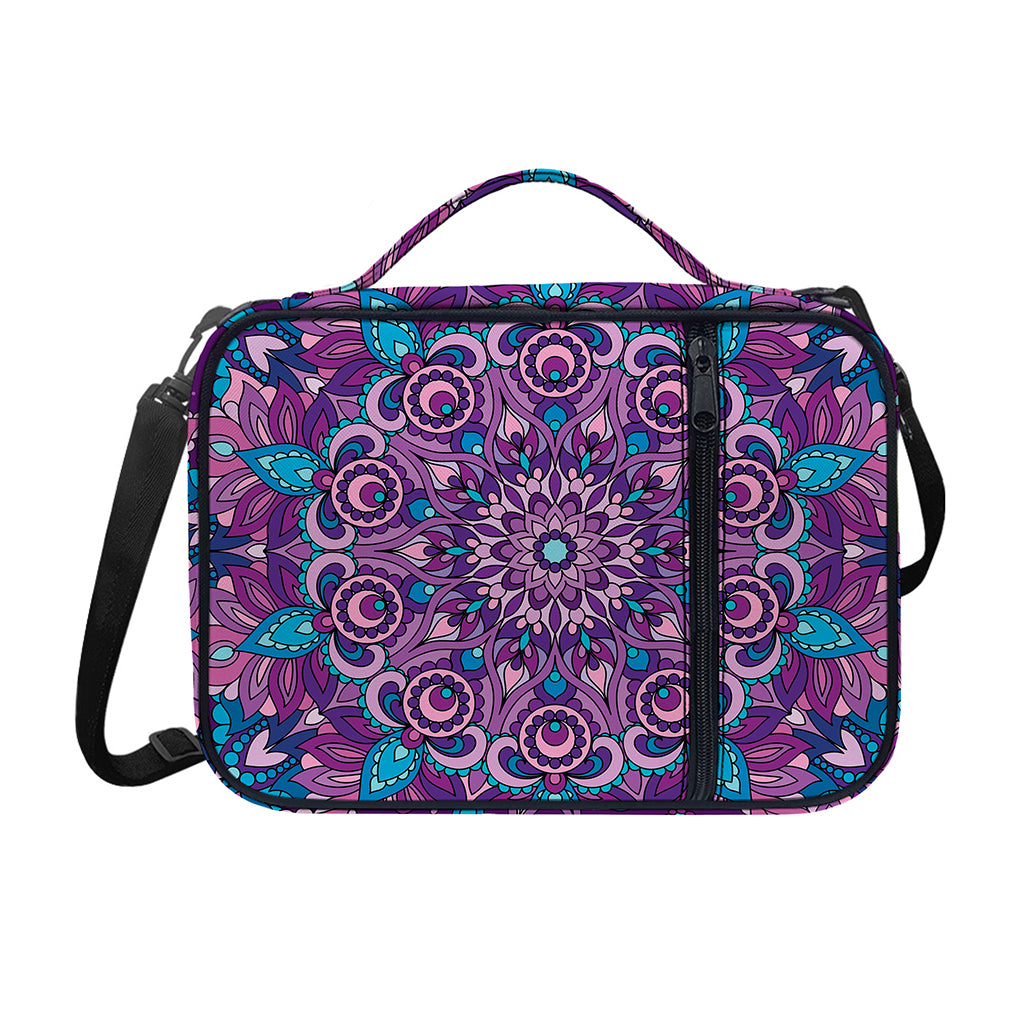 Purple And Blue Mandala Print Shoulder Strap Bible Bag