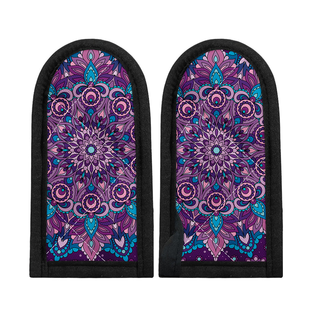 Purple And Blue Mandala Print Skillet Handle Cover