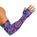 Purple And Blue Mandala Print Sun Protection Arm Sleeves