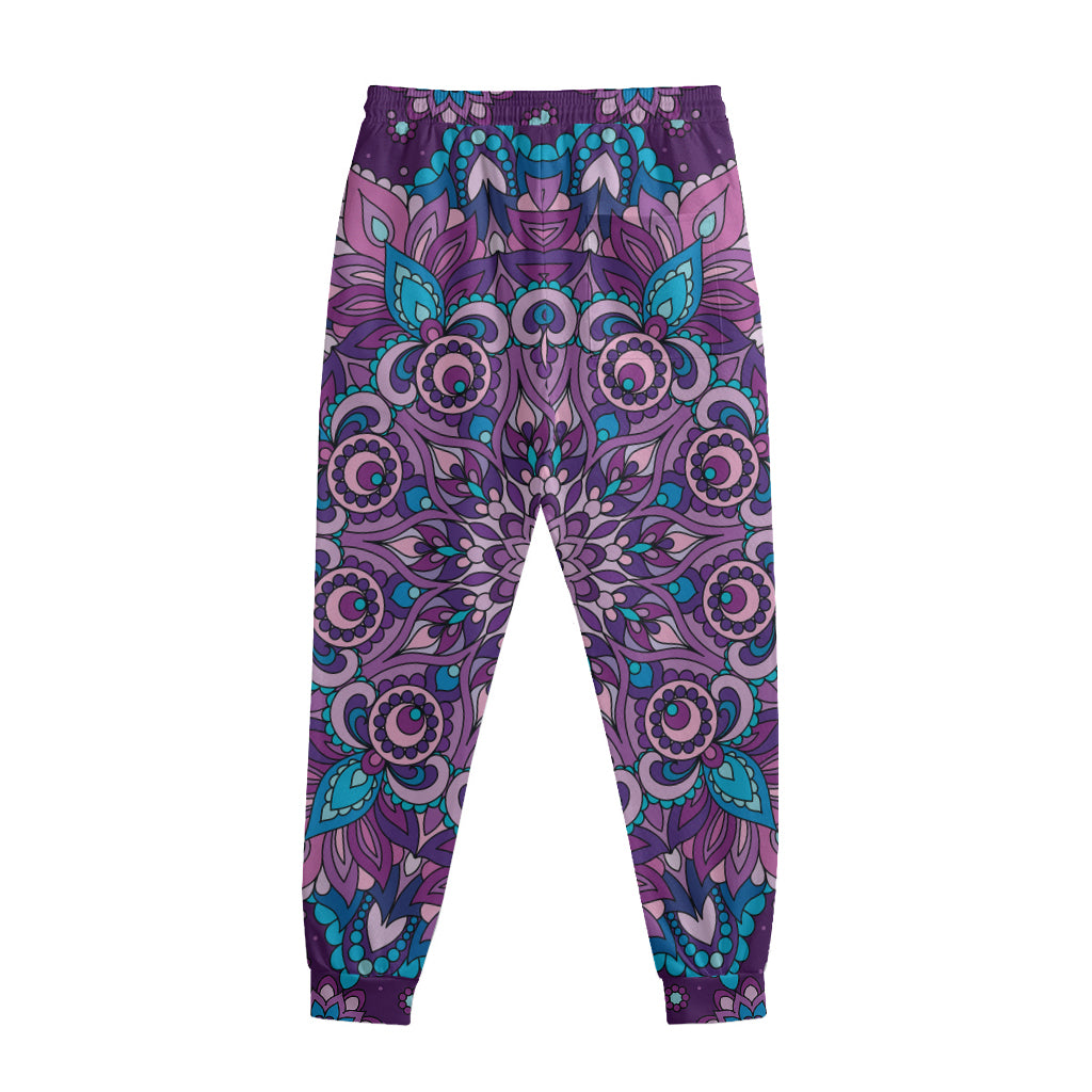 Purple And Blue Mandala Print Sweatpants