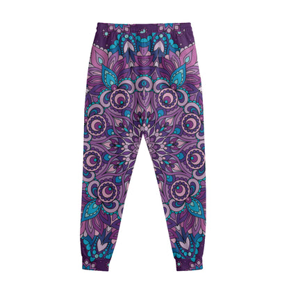 Purple And Blue Mandala Print Sweatpants