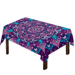 Purple And Blue Mandala Print Tablecloth