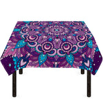 Purple And Blue Mandala Print Tablecloth