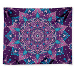 Purple And Blue Mandala Print Tapestry