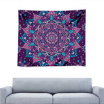 Purple And Blue Mandala Print Tapestry