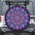 Purple And Blue Mandala Print Tire Cover