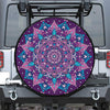 Purple And Blue Mandala Print Tire Cover