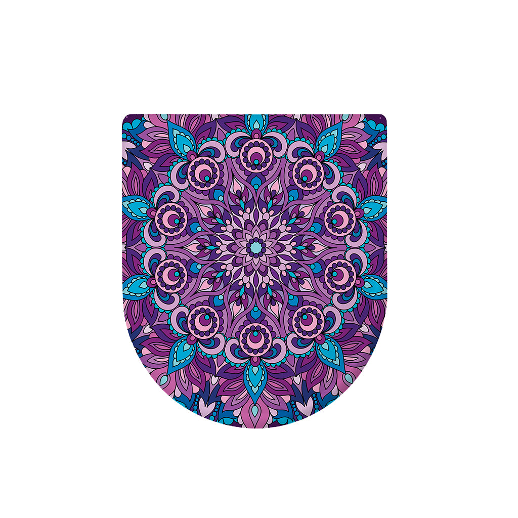 Purple And Blue Mandala Print Toilet Lid Cover