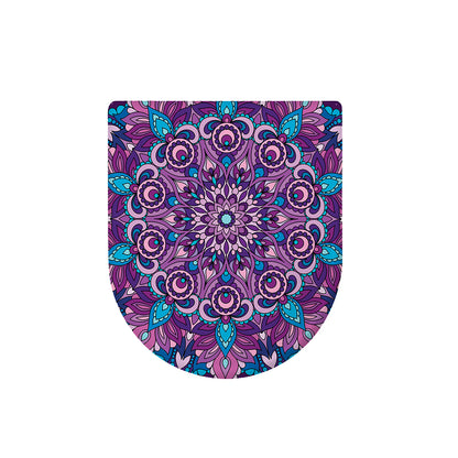 Purple And Blue Mandala Print Toilet Lid Cover