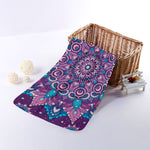 Purple And Blue Mandala Print Towel