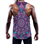 Purple And Blue Mandala Print Training Tank Top