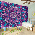 Purple And Blue Mandala Print Wall Sticker
