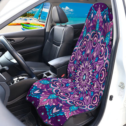 Purple And Blue Mandala Print Waterproof Car Seat Cover