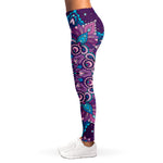 Purple And Blue Mandala Print Women's Leggings