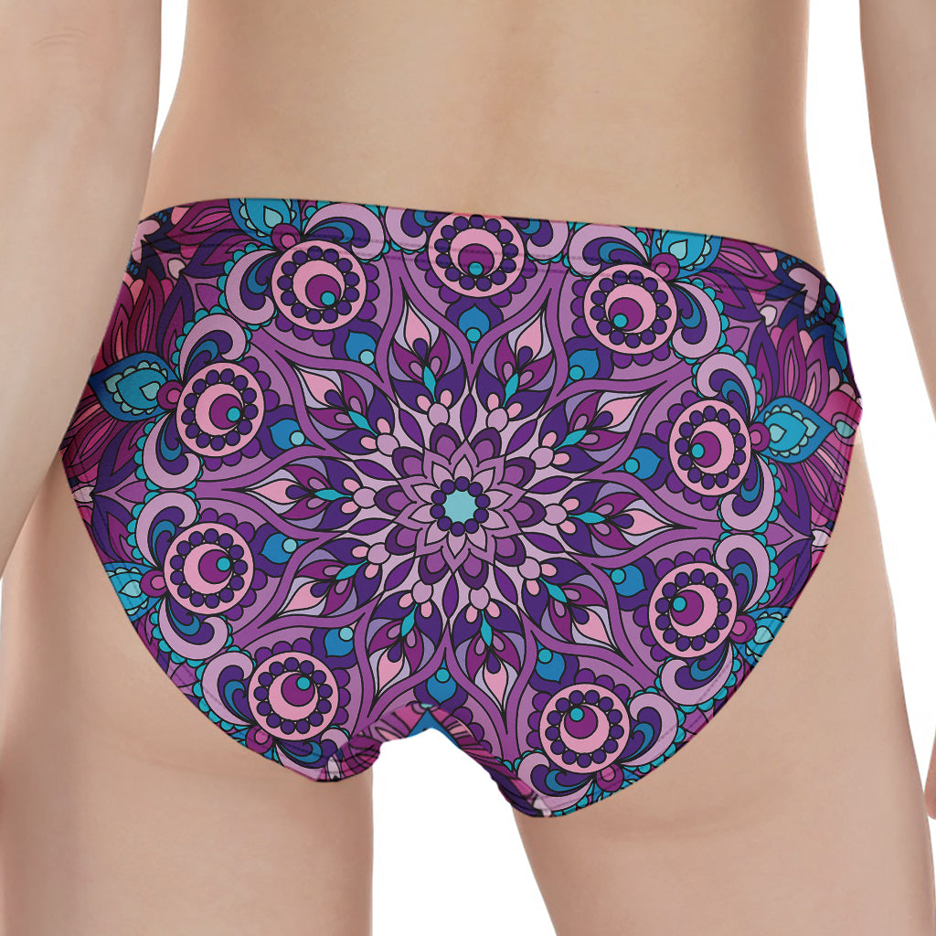 Purple And Blue Mandala Print Women's Panties