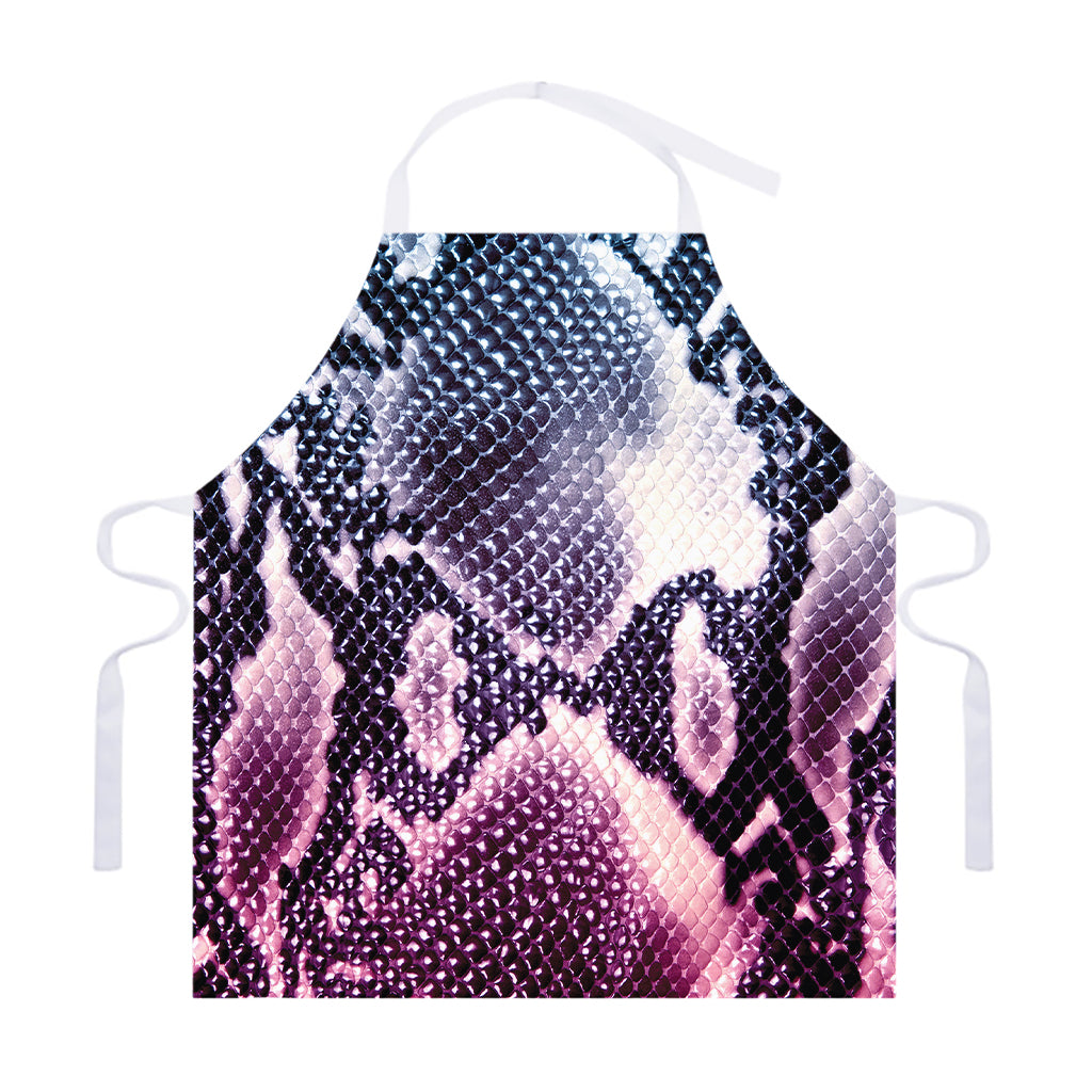 Purple And Blue Snakeskin Print Adjustable Apron
