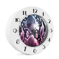 Purple And Blue Snakeskin Print Alarm Clock