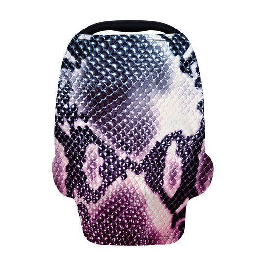 Purple And Blue Snakeskin Print Baby Seat Cover