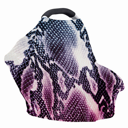 Purple And Blue Snakeskin Print Baby Seat Cover