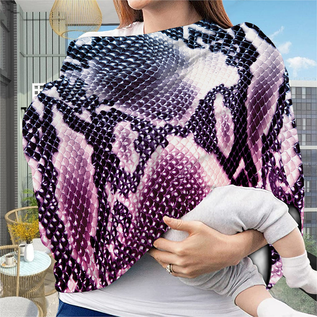 Purple And Blue Snakeskin Print Baby Seat Cover