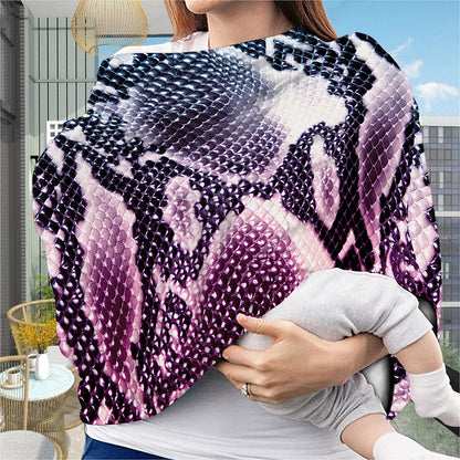 Purple And Blue Snakeskin Print Baby Seat Cover