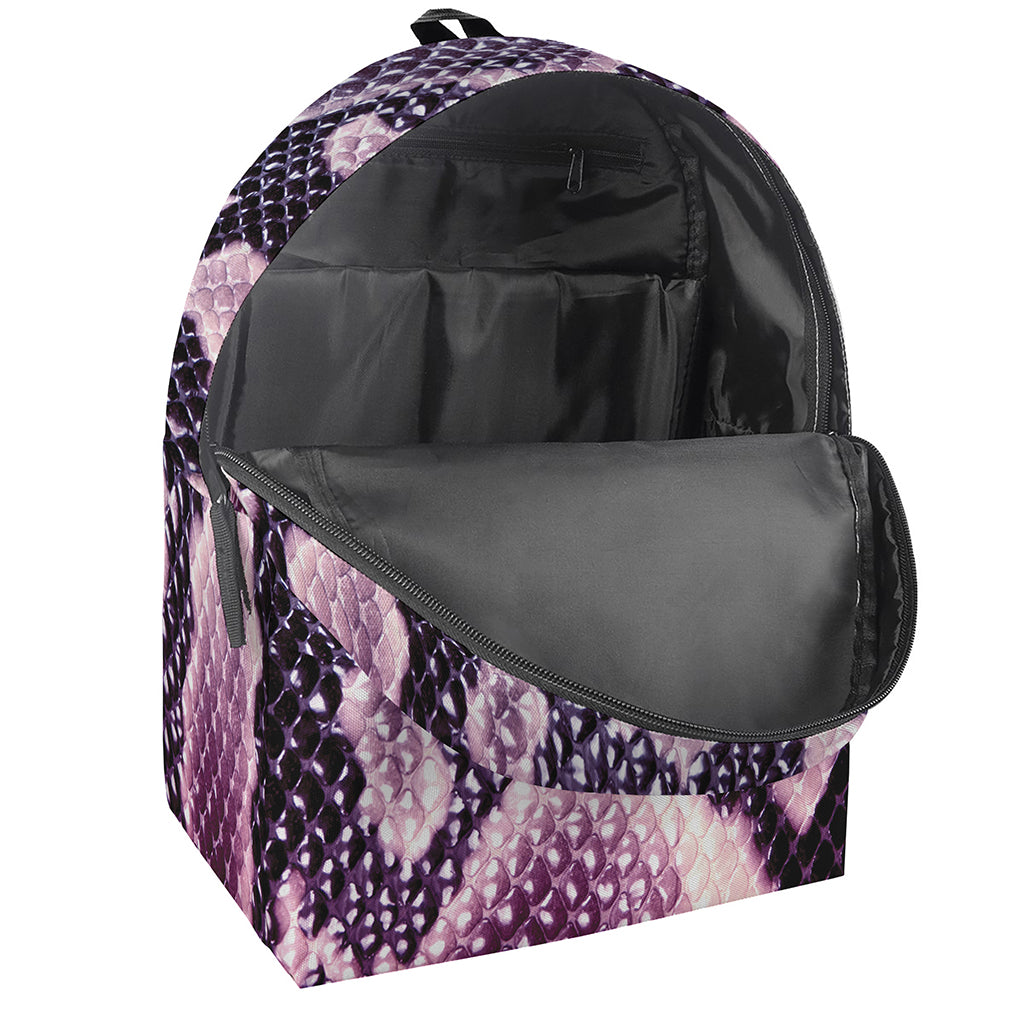 Purple And Blue Snakeskin Print Backpack