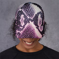 Purple And Blue Snakeskin Print Baseball Cap