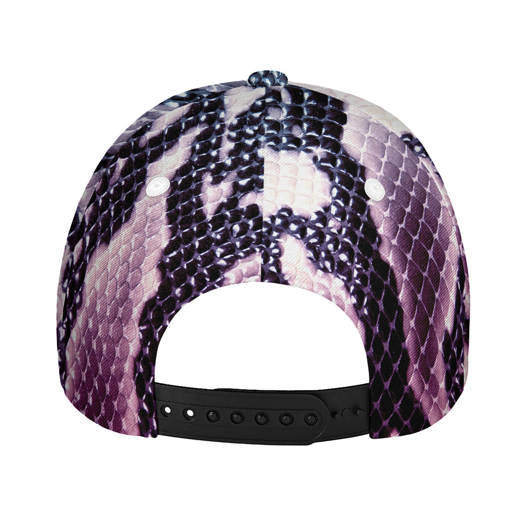Purple And Blue Snakeskin Print Baseball Cap