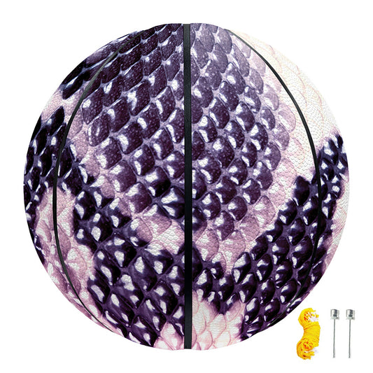 Purple And Blue Snakeskin Print Basketball