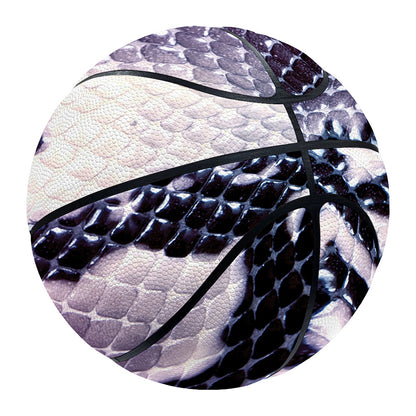 Purple And Blue Snakeskin Print Basketball