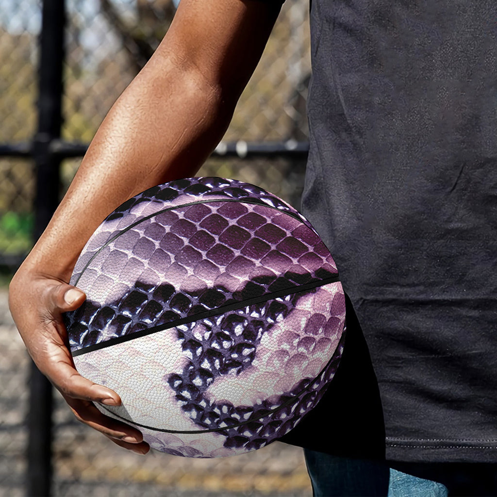 Purple And Blue Snakeskin Print Basketball