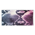 Purple And Blue Snakeskin Print Beach Towel