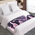 Purple And Blue Snakeskin Print Bed Runner