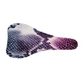 Purple And Blue Snakeskin Print Bicycle Seat Cover