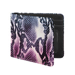 Purple And Blue Snakeskin Print Bifold Wallet