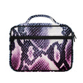 Purple And Blue Snakeskin Print Briefcase Bible Bag
