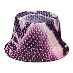 Purple And Blue Snakeskin Print Bucket Hat