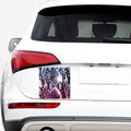 Purple And Blue Snakeskin Print Car Sticker
