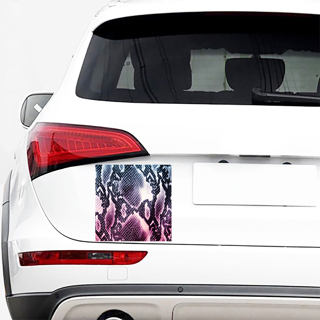Purple And Blue Snakeskin Print Car Sticker